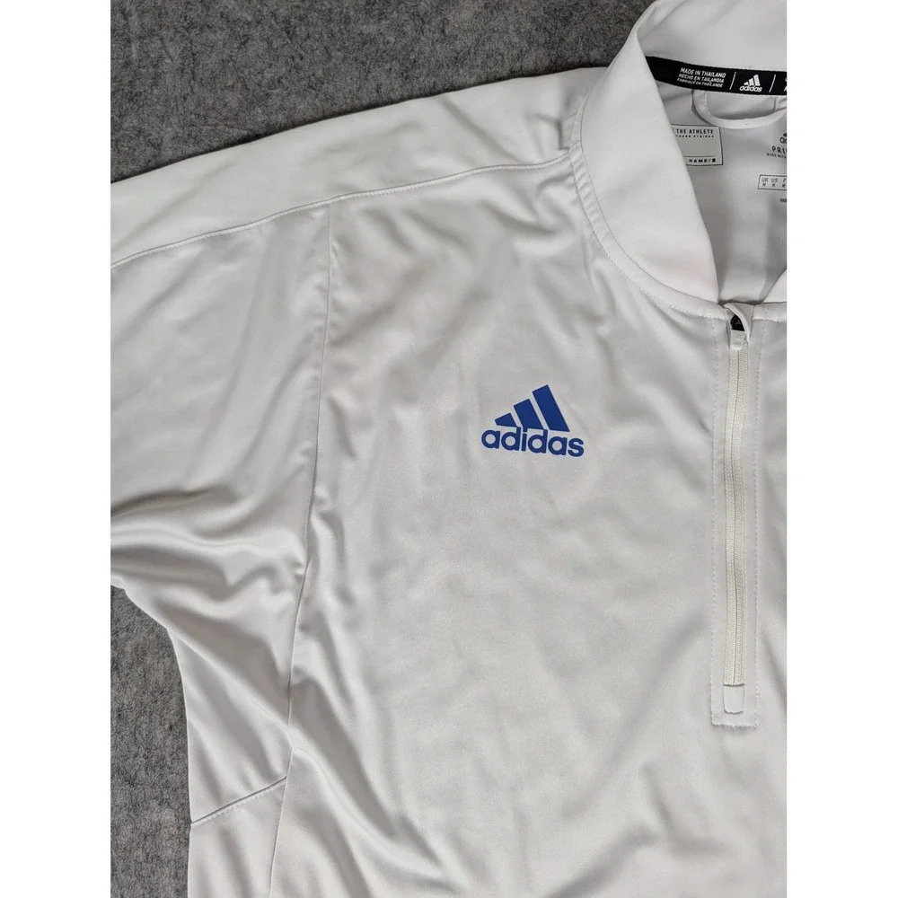 Adidas Kansas Jayhawks Primeblue Quarter Zip Pullover White H55477 Mens M